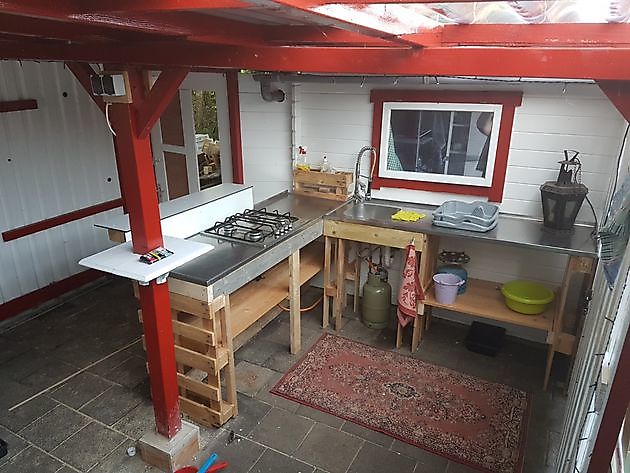 Buitenkeuken Stacaravan Midwolda Bouwservice Noord-Oost Groningen