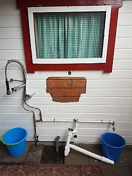 Buitenkeuken Stacaravan Midwolda Bouwservice Noord-Oost Groningen